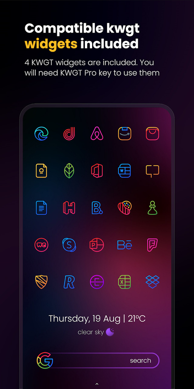 Caelus: linear icon pack<span>(unlock all content)</span> screenshot image 1_Popularmodapk.com