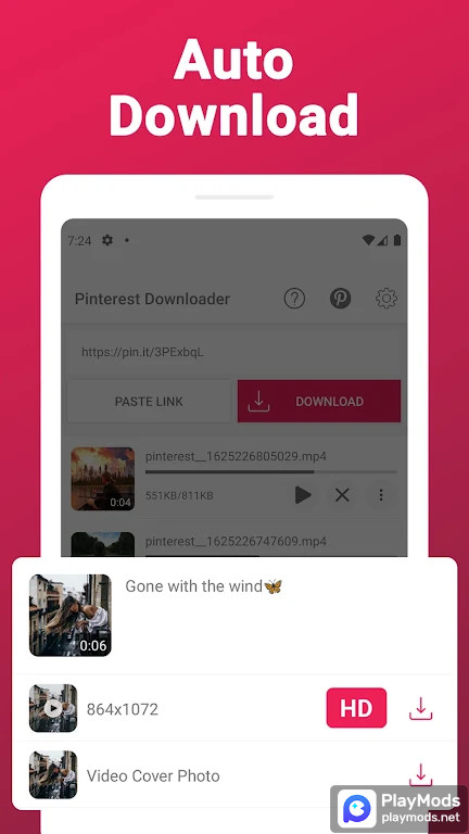 Downloader for Pinterest screenshot image 1_Popularmodapk.com