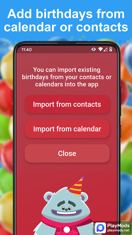 Birthday calendar reminder screenshot image 1_Popularmodapk.com