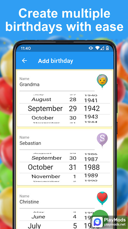 Birthday calendar reminder screenshot image 3_Popularmodapk.com