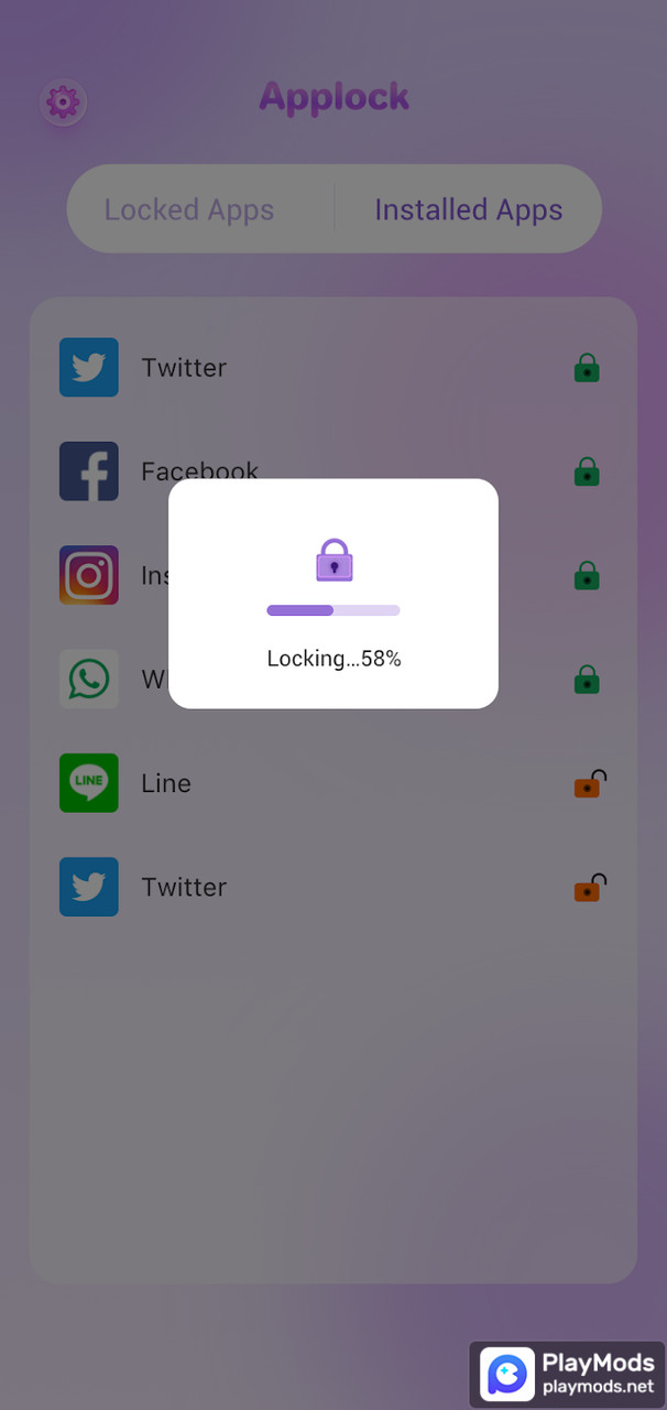 Purple Applock  Fast Internet screenshot image 1_Popularmodapk.com