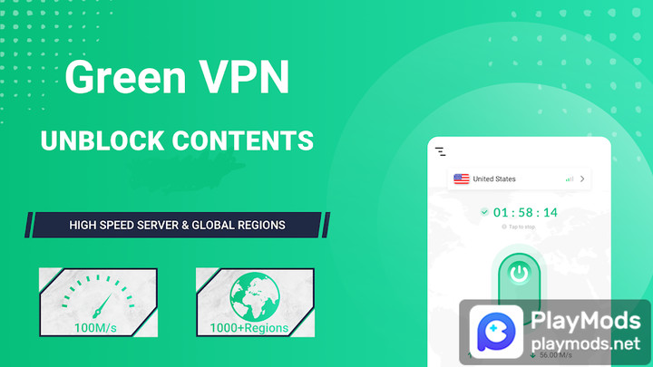 GreenVPN screenshot image 1_Popularmodapk.com