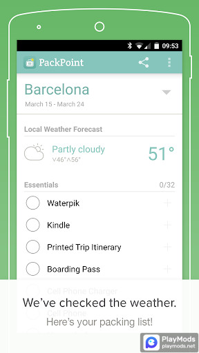 PackPoint travel packing list screenshot image 4_Popularmodapk.com