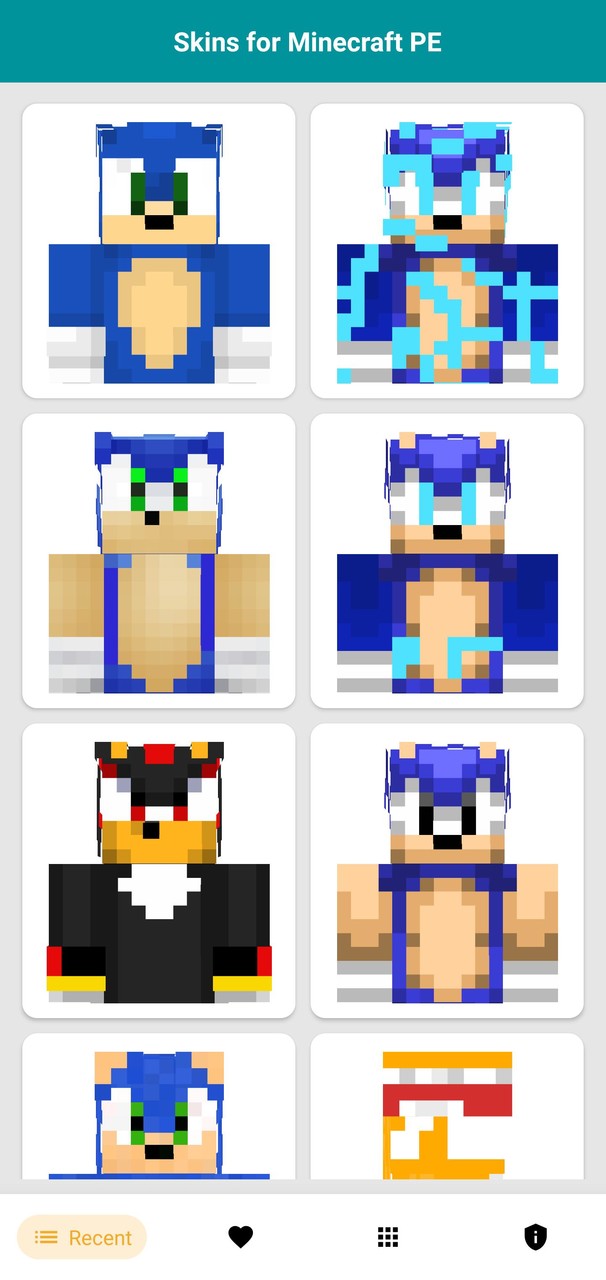 Soni Skins for Minecraft screenshot image 8_Popularmodapk.com