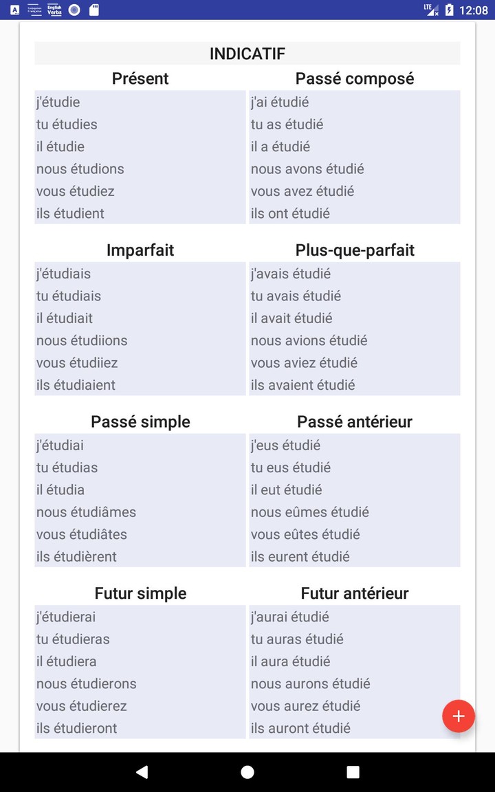 Conjugaison Française screenshot image 13_Popularmodapk.com