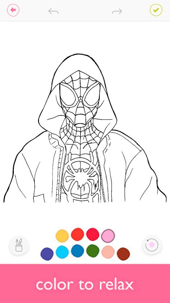 Miles Morales Coloring Book screenshot image 2_Popularmodapk.com