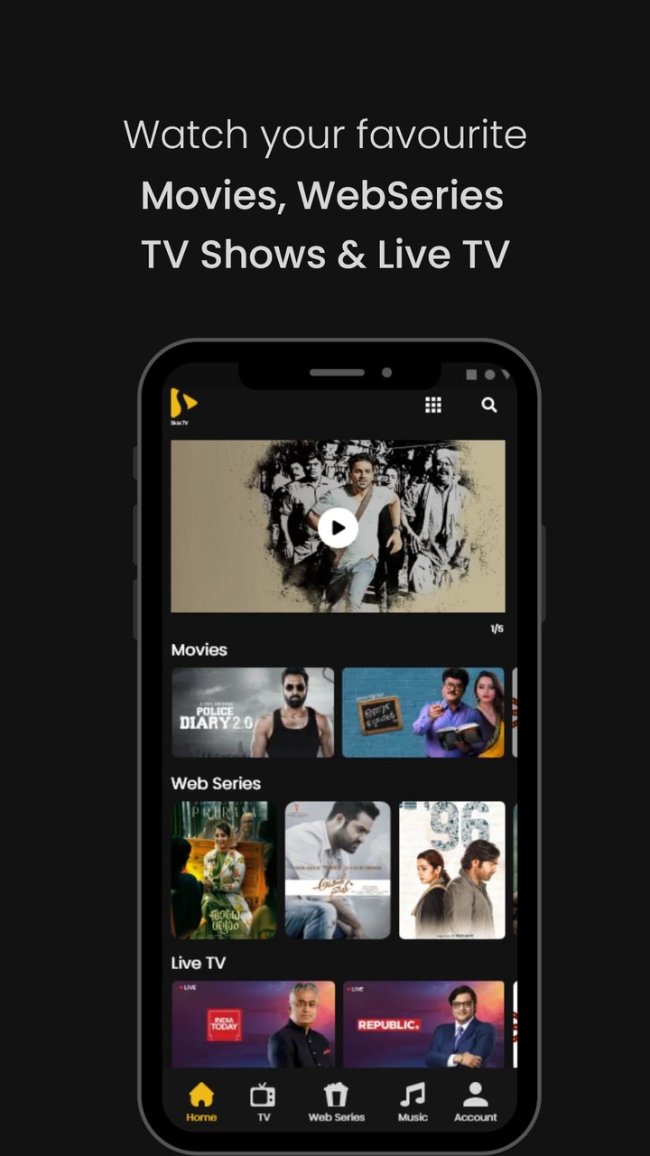 Skie TV screenshot image 1_Popularmodapk.com