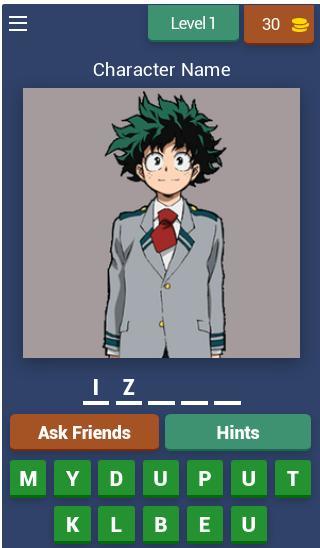 My Hero Academia Quiz screenshot image 1_Popularmodapk.com