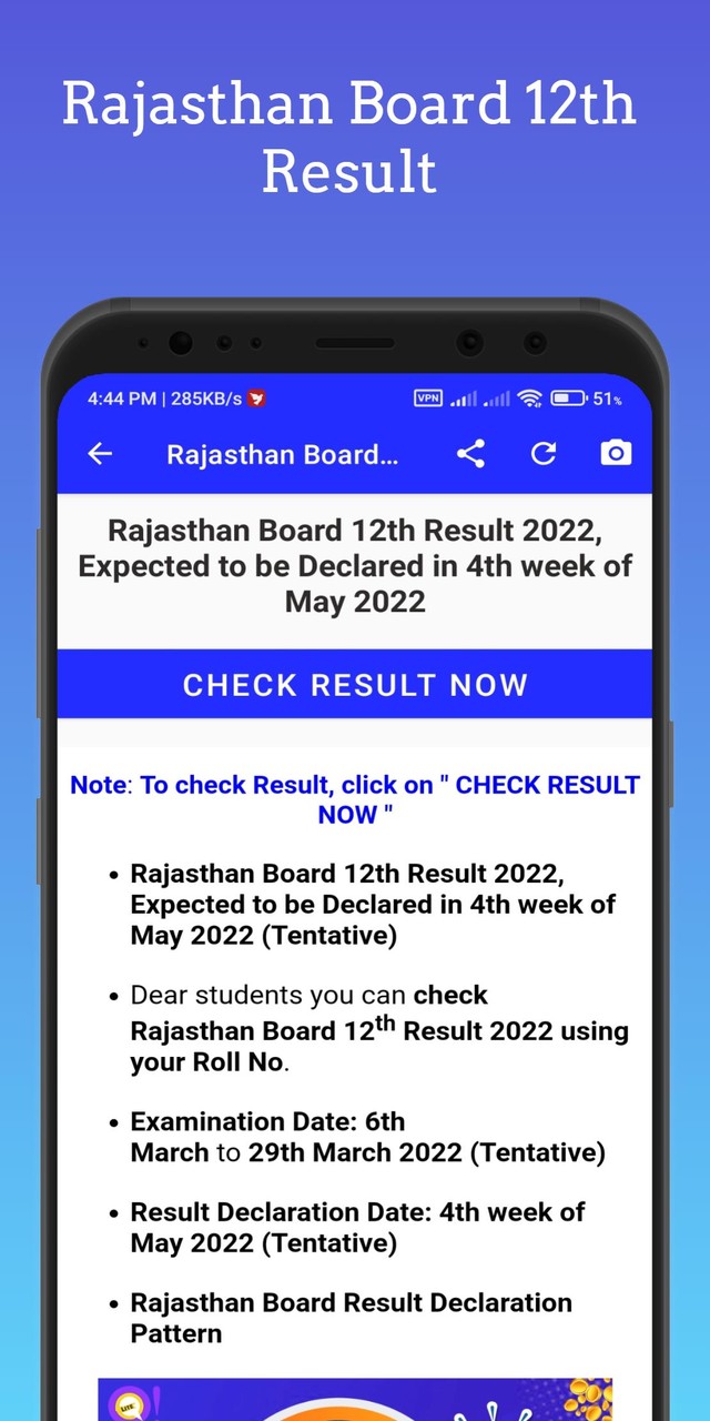 Rajasthan Board Result 2022 - screenshot image 7_Popularmodapk.com