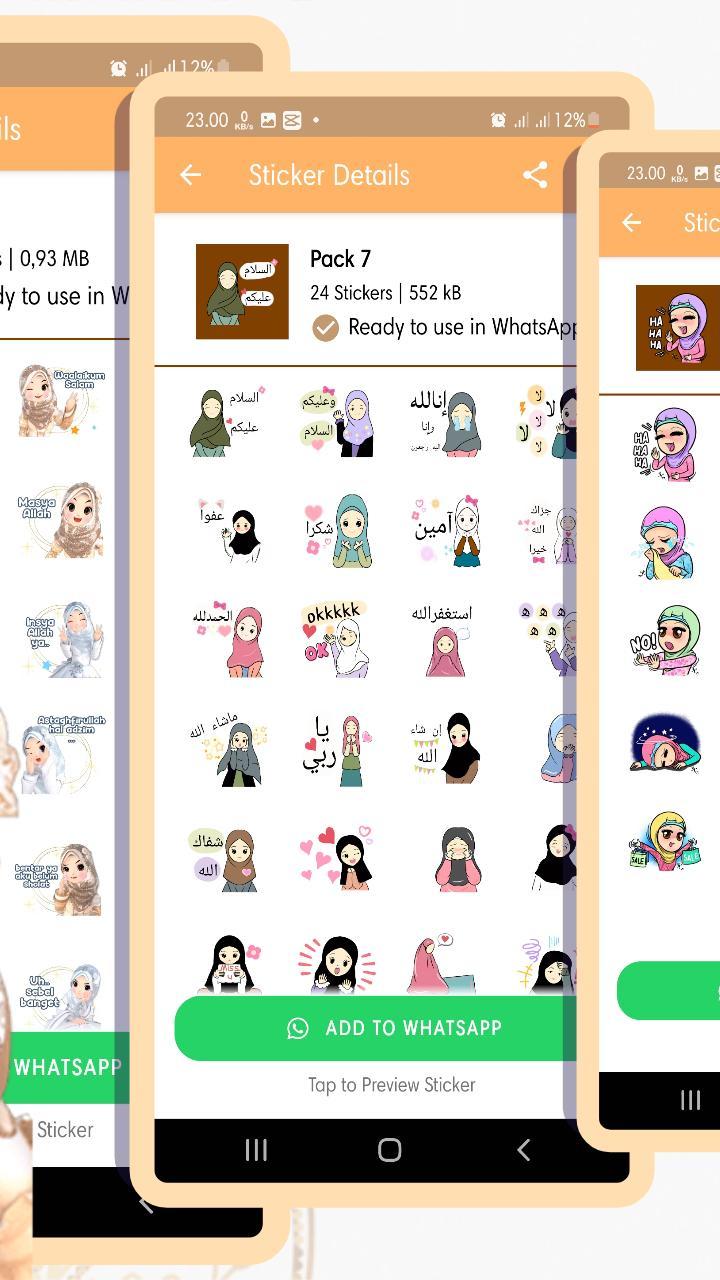 Hijab Sticker for Whatsapp screenshot image 2_Popularmodapk.com