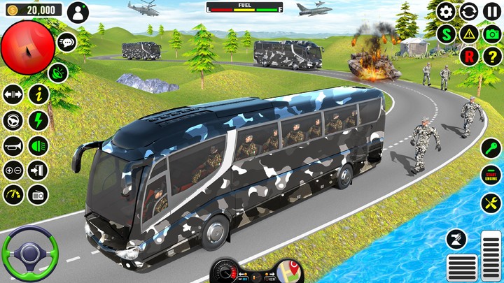 Bus Simulator Army Bus Driving screenshot image 4_Popularmodapk.com