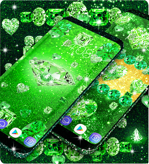 Green diamond shiny wallpapers screenshot image 1_Popularmodapk.com