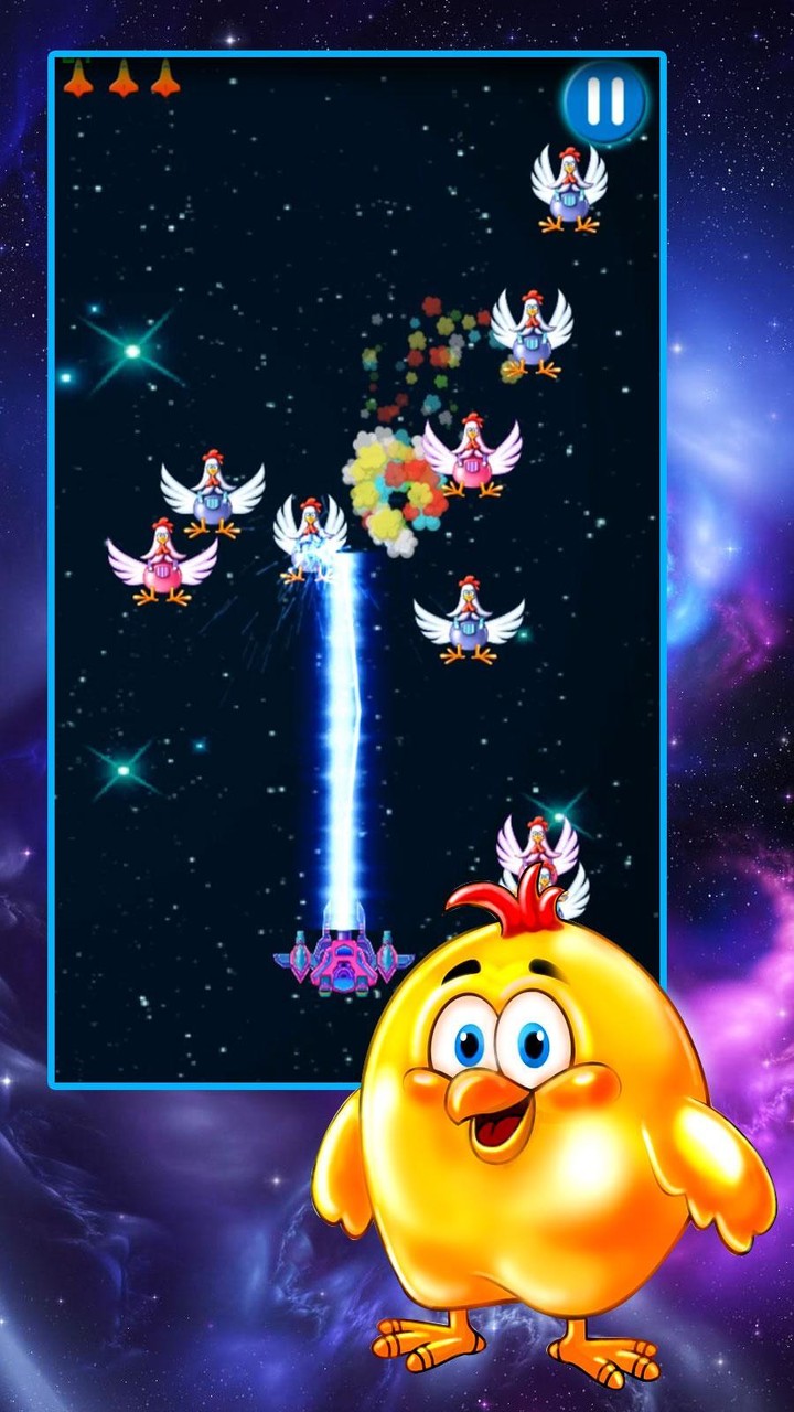 Chicken Shooter: Galaxy Attack screenshot image 5_Popularmodapk.com