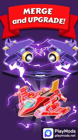 Merge Planes Neon Game Idle<span>(Free purchase)</span> screenshot image 2_Popularmodapk.com