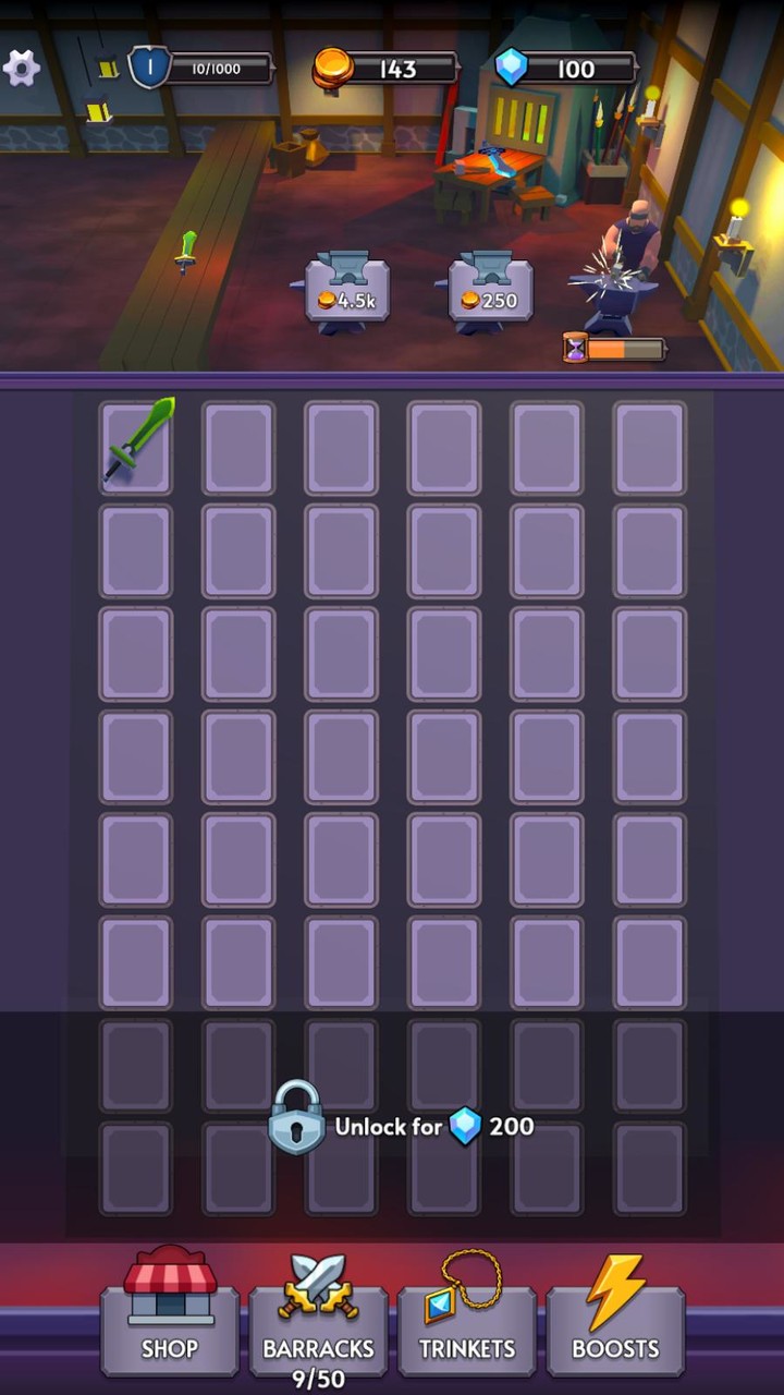 Merge Blacksmith: Idle Forge screenshot image 1_Popularmodapk.com