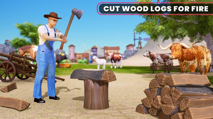 Village Animal Farm Simulator screenshot image 2_Popularmodapk.com