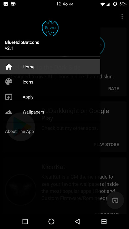Blue Holo Batcons Icon Skins screenshot image 1_Popularmodapk.com