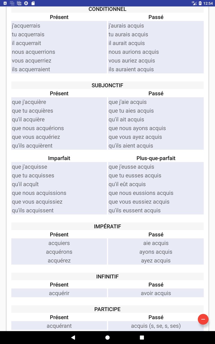 Conjugaison Française screenshot image 21_Popularmodapk.com