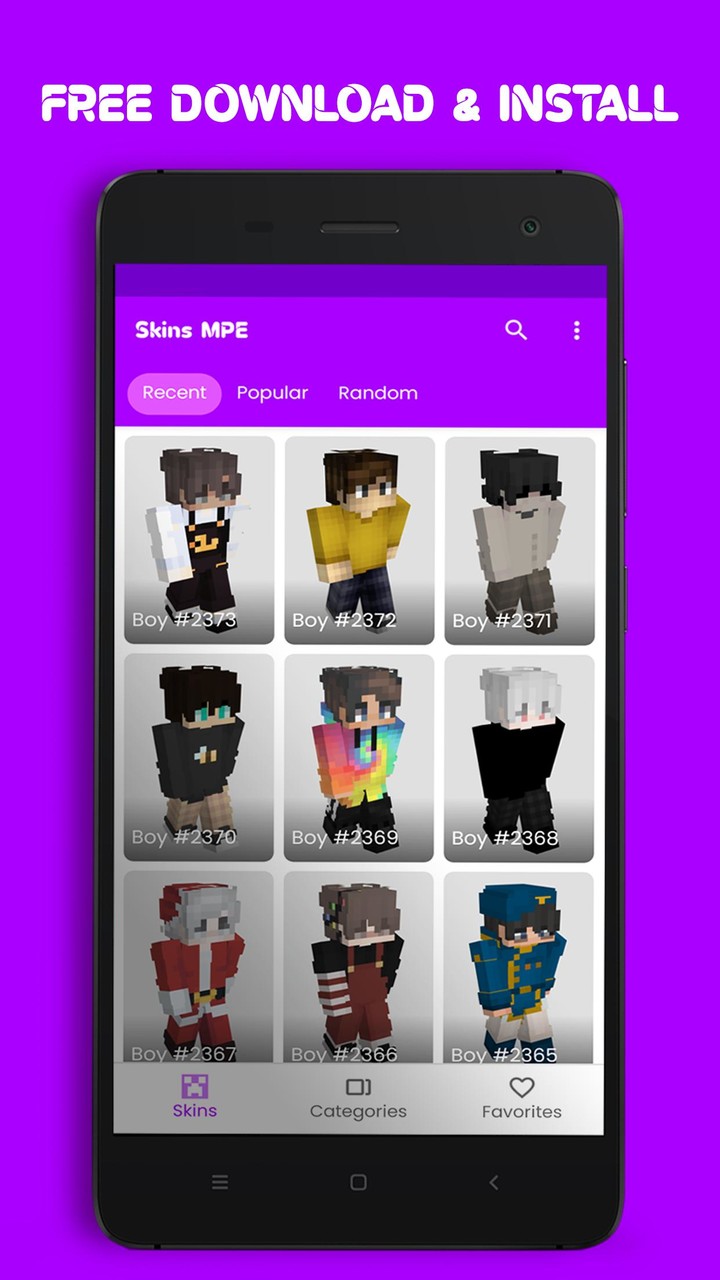 Boys - Skins for Minecraft PE screenshot image 2_Popularmodapk.com