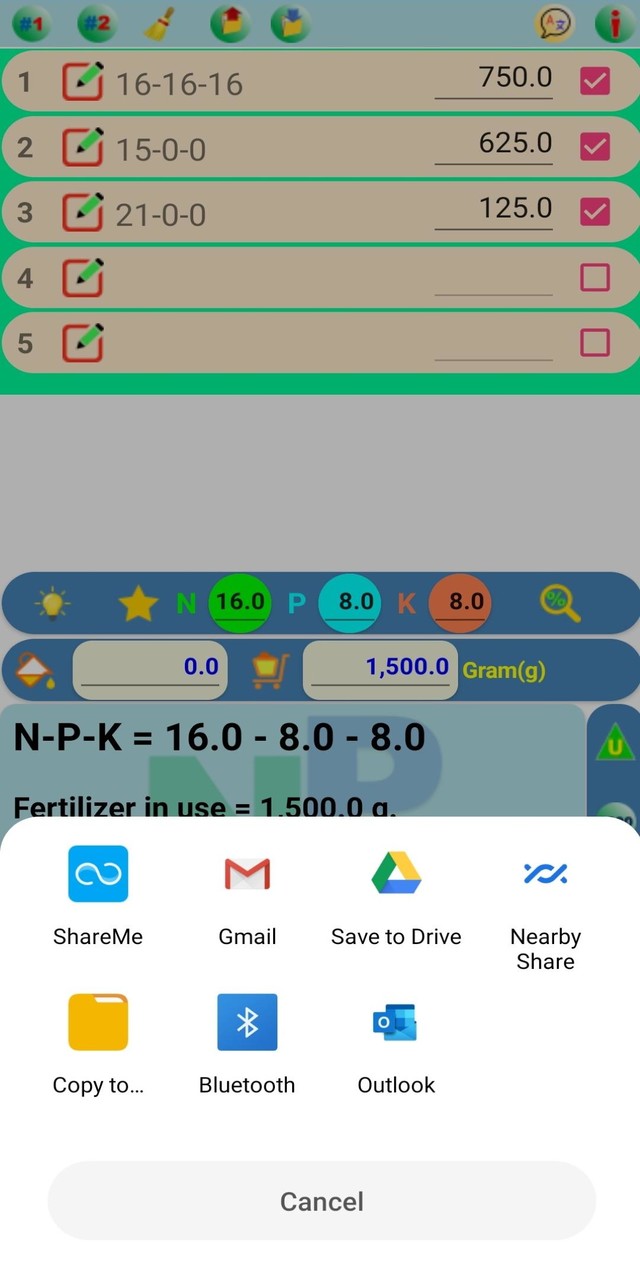 Fertilizer mixer lite screenshot image 7_Popularmodapk.com