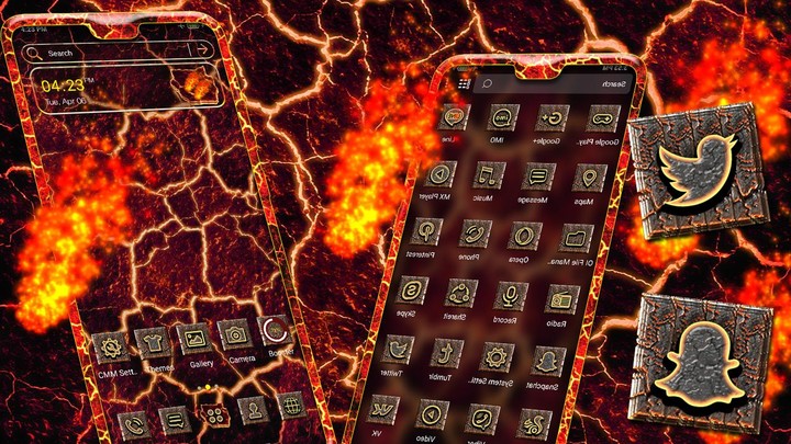 Lava Cracks Launcher Theme screenshot image 7_Popularmodapk.com