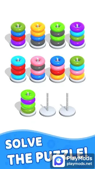 Color Hoop Stack - Sort Puzzle<span>(Ad-free and rewarded)</span> screenshot image 3_Popularmodapk.com