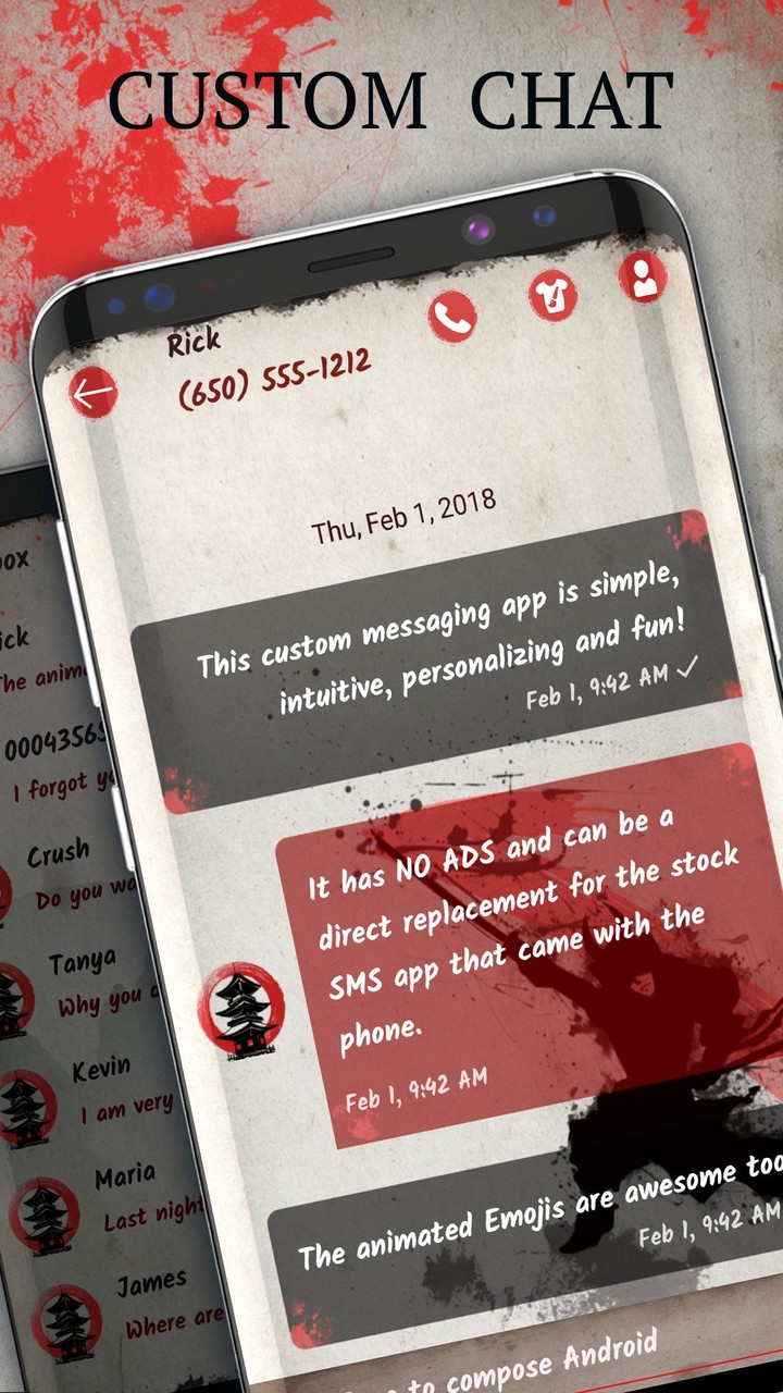 Samurai SMS theme screenshot image 7_Popularmodapk.com