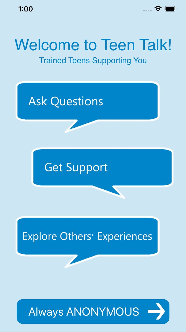 Teen Talk - Teens Support Teens screenshot image 1_Popularmodapk.com