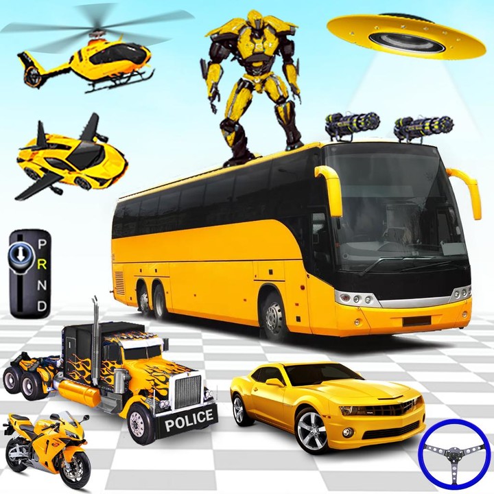 Police Bus Robot Car Game 3d screenshot image 5_Popularmodapk.com