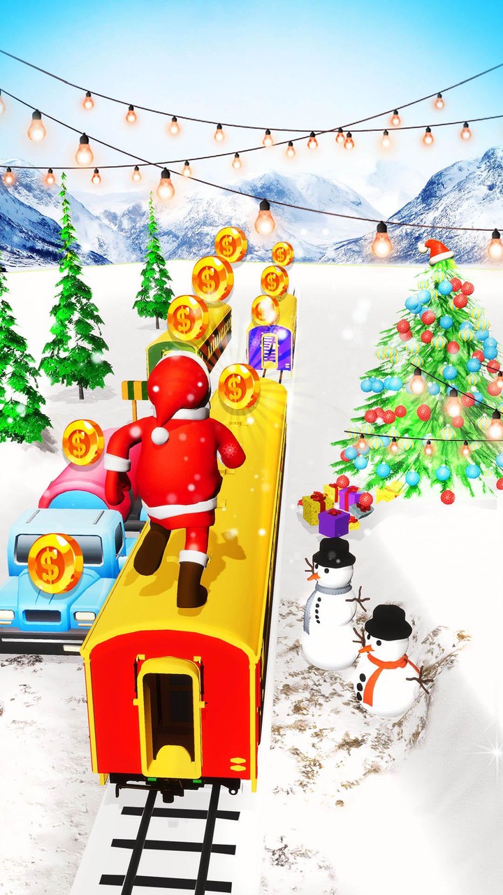 Xmas Santa Surfer Running Game screenshot image 3_Popularmodapk.com