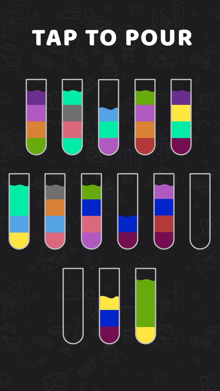 Liquid Sort Water Color Puzzle screenshot image 1_Popularmodapk.com