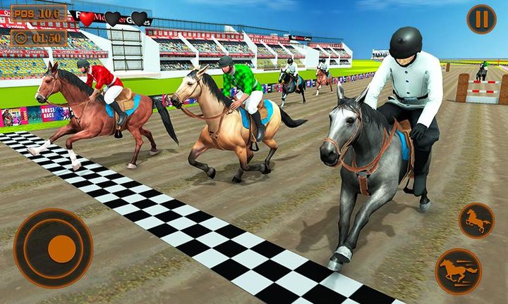 Mounted Horse Racing Games screenshot image 2_Popularmodapk.com