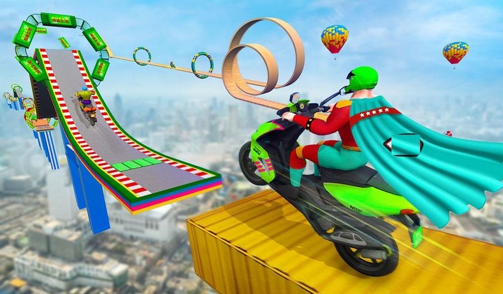 Superhero Bike Scooter Stunts screenshot image 11_Popularmodapk.com
