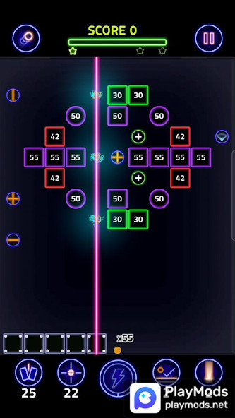 Brick Breaker Glow<span>(Unlimited Money)</span> screenshot image 1_Popularmodapk.com