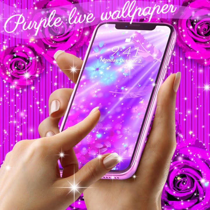 Purple live wallpaper screenshot image 10_Popularmodapk.com