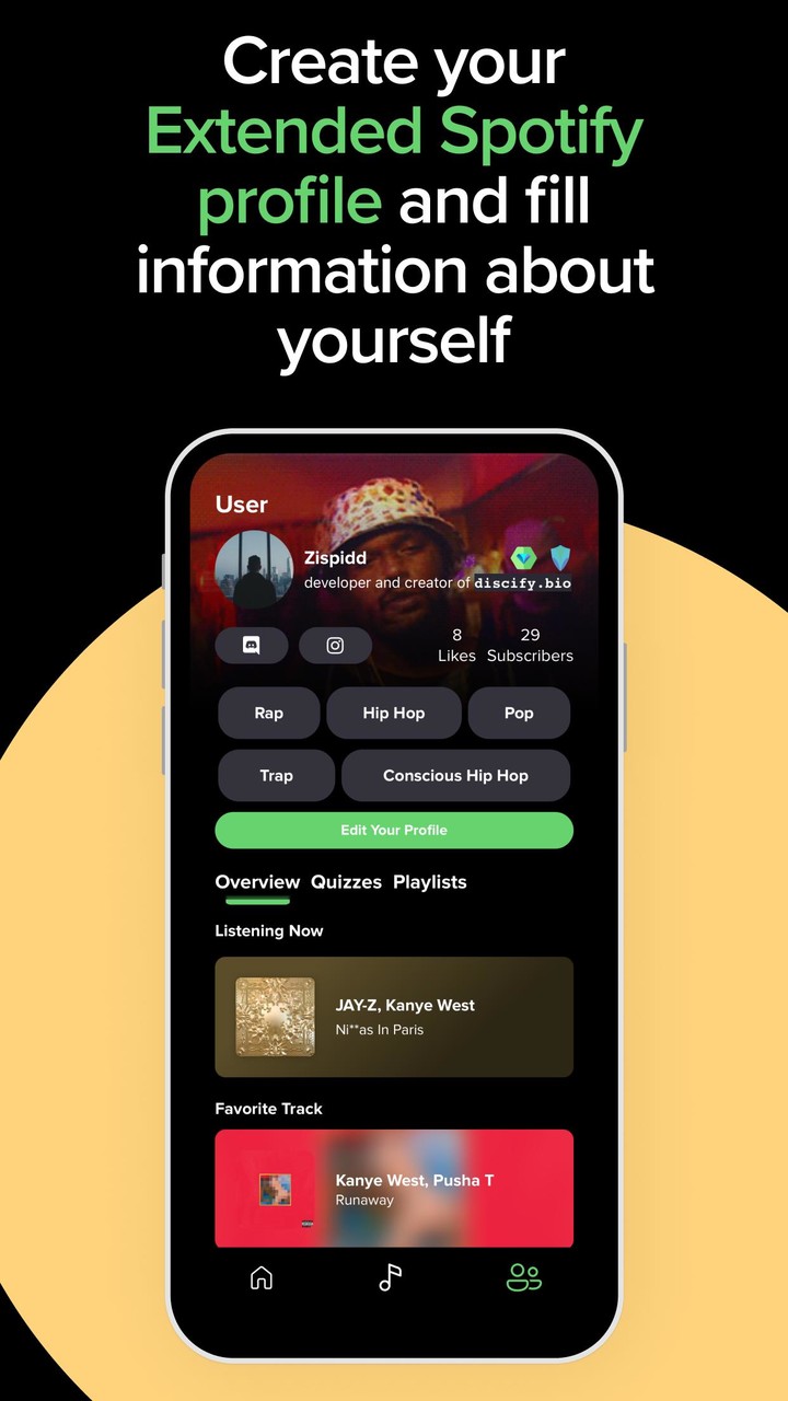 discify bio for Spotify screenshot image 5_Popularmodapk.com