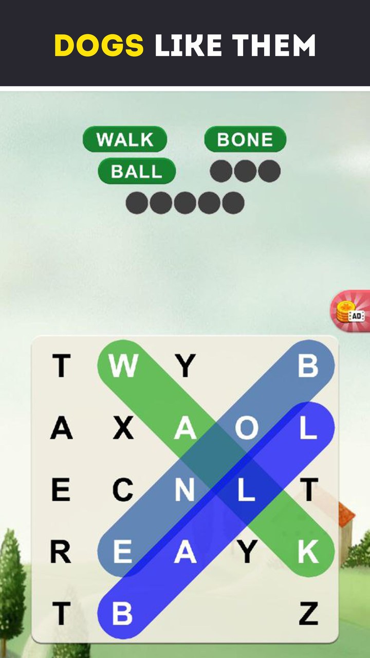 Word search: find all words screenshot image 1_Popularmodapk.com