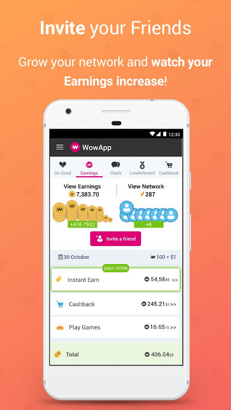 WowApp - Earn. Share. Do Good screenshot image 14_Popularmodapk.com