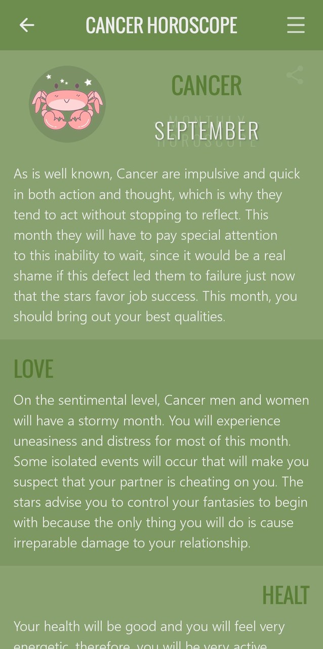 Cancer Horoscope screenshot image 6_Popularmodapk.com