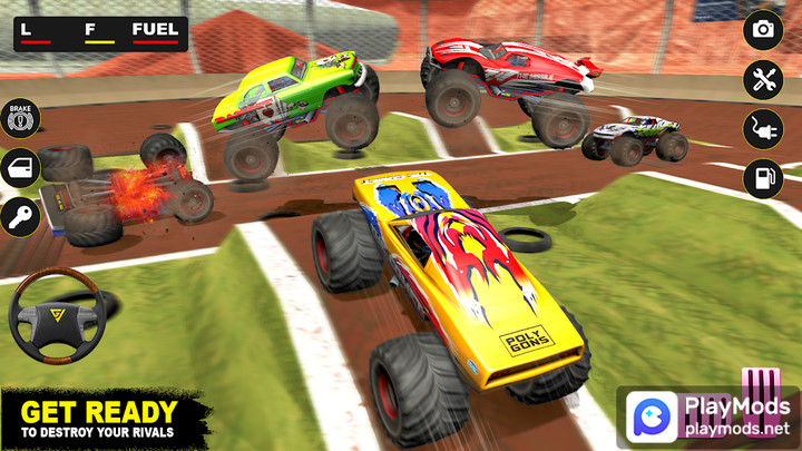 Monster Derby Truck Fighting<span>(Unlimited gold coins)</span> screenshot image 3_Popularmodapk.com
