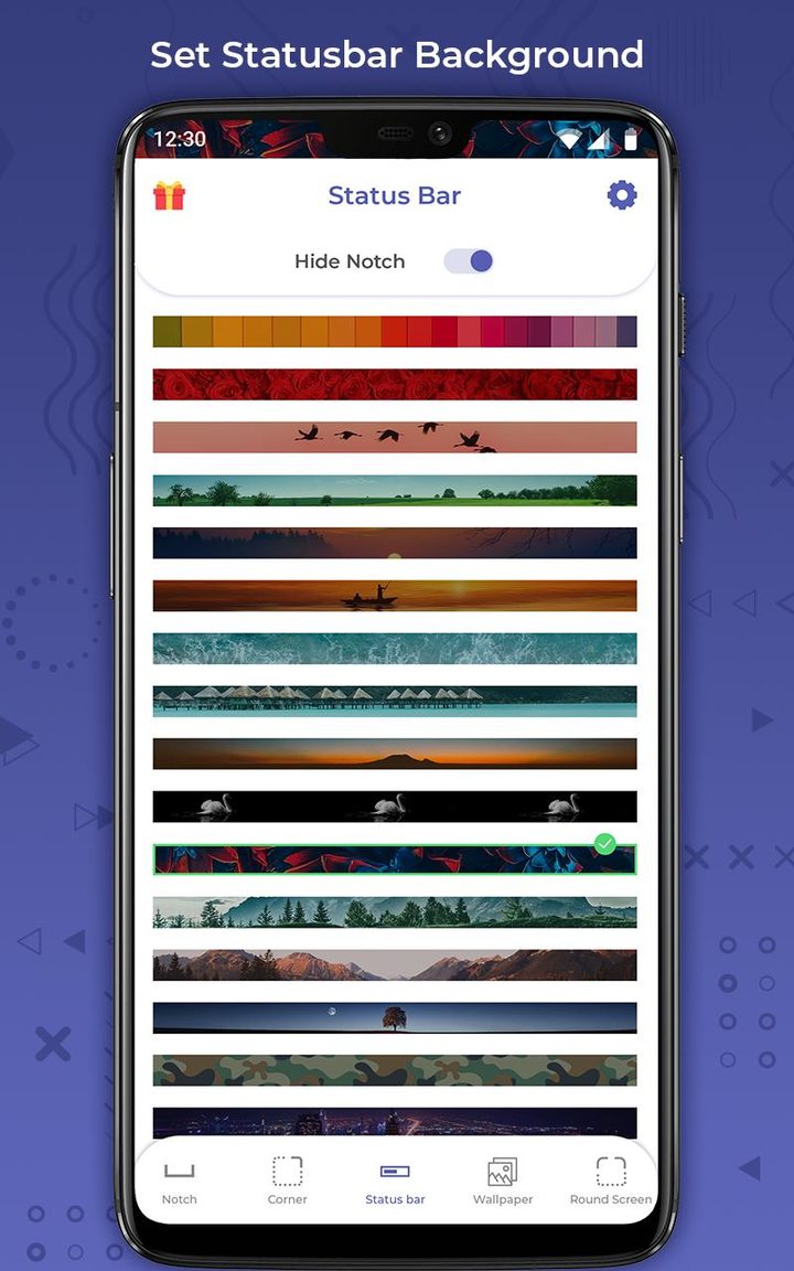 Notch Remover - Notch Hider & Customize Status Bar screenshot image 12_Popularmodapk.com