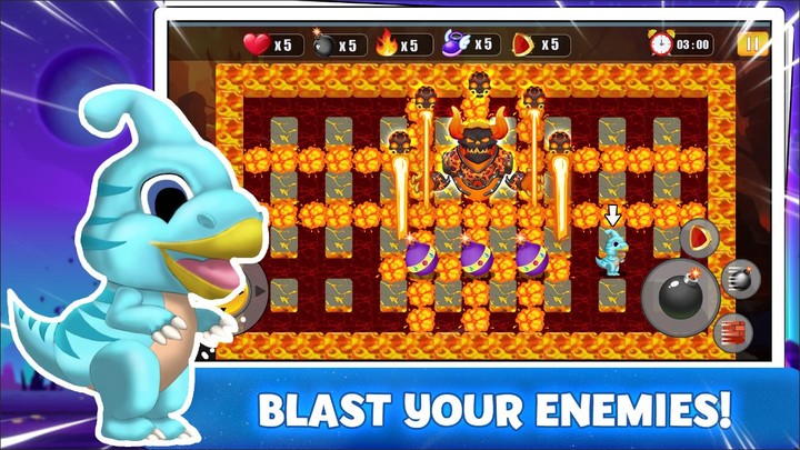 Dino Bomb - Crazy Bomber screenshot image 4_Popularmodapk.com