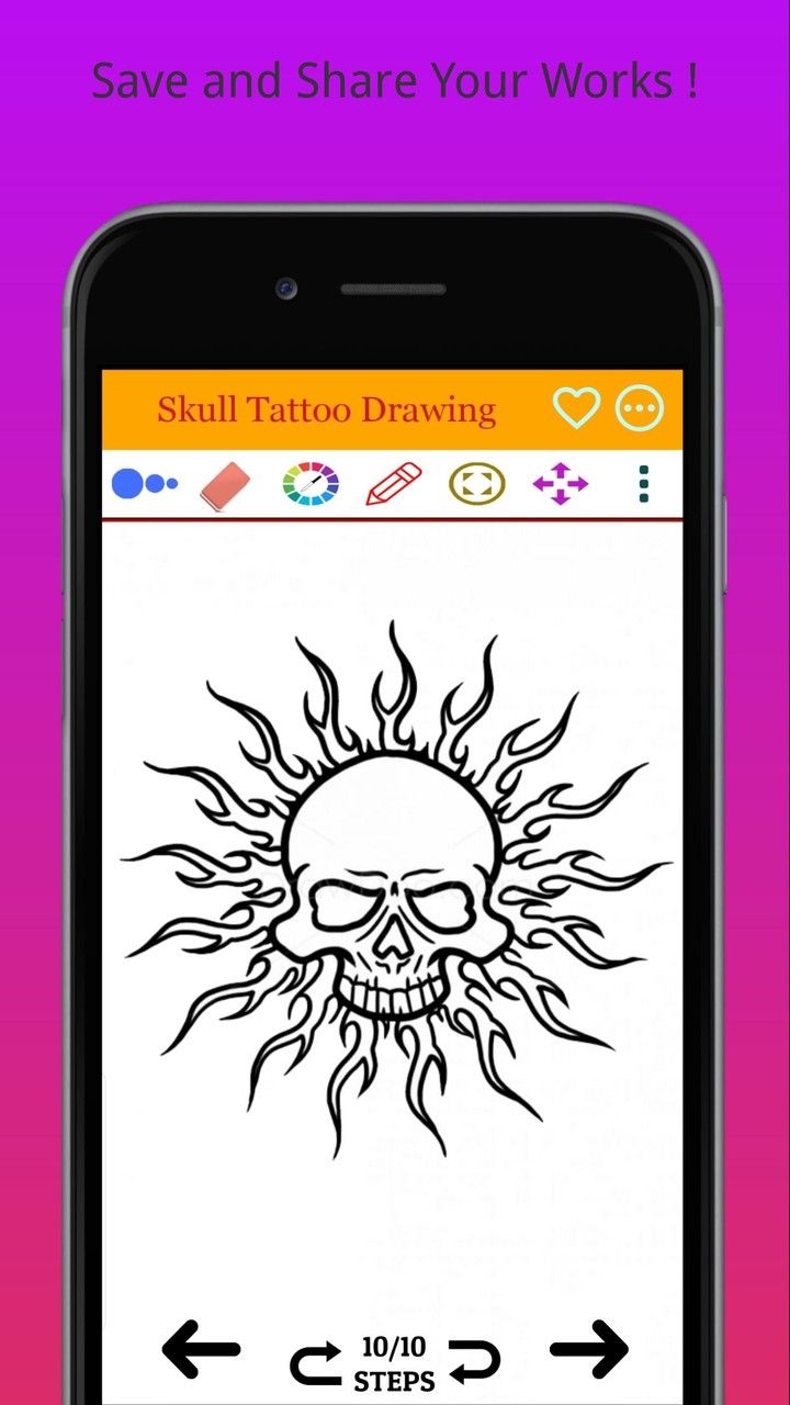How to Draw Easy Skull Tattoo screenshot image 21_Popularmodapk.com