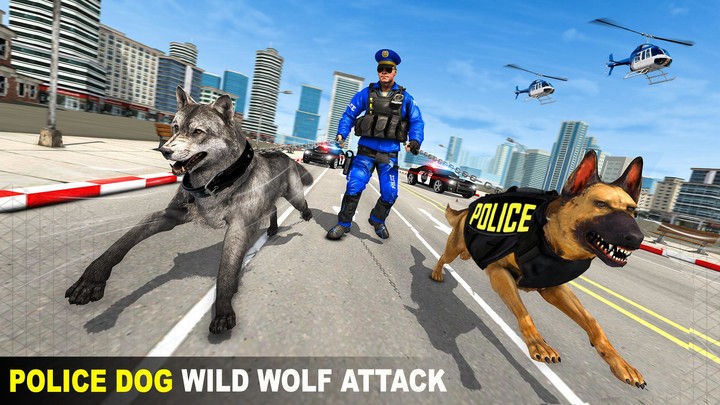Police Dog VS Wild Wolf Attack screenshot image 1_Popularmodapk.com