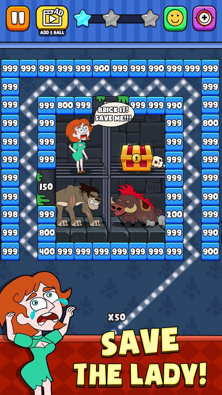 Bricks Breaker Rescue screenshot image 1_Popularmodapk.com