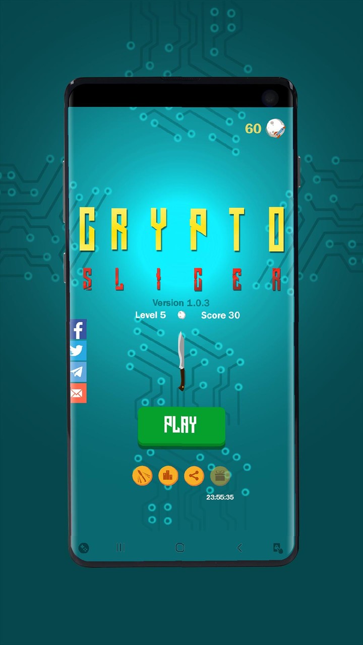 Crypto Slicer: Knife Hit, Play screenshot image 2_Popularmodapk.com