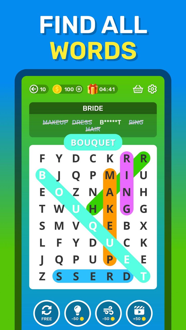 Word Search - Find words games screenshot image 3_Popularmodapk.com