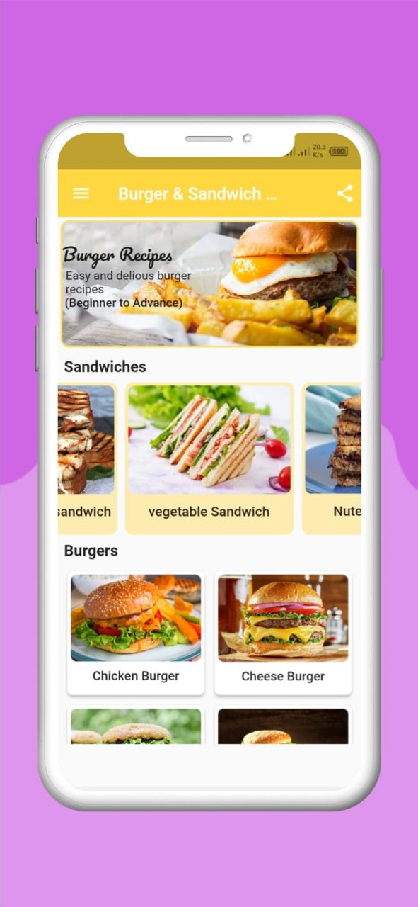 Burger recipes Offline screenshot image 3_Popularmodapk.com