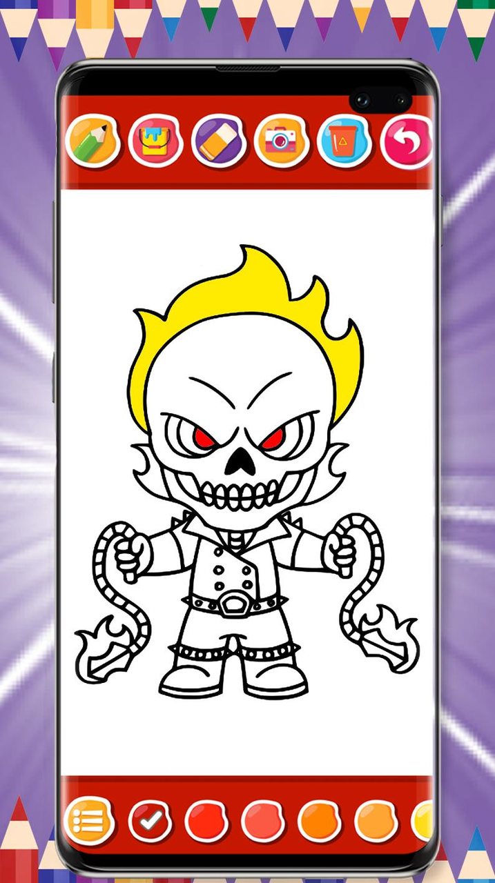 Ghost Rider Game Coloring Book screenshot image 15_Popularmodapk.com