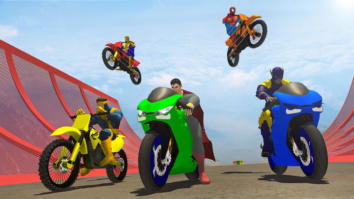 Superhero Bike Stunt Racing 3D screenshot image 5_Popularmodapk.com